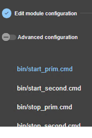 SafeKit web console image
Edit start_prim script of a mirror module, using module configuration wizard