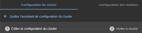 Image de la console web SafeKit
L'assistant de configuration du cluster