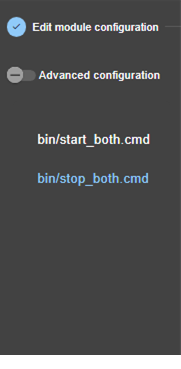 Image de la console web SafeKit
Éditer le script stop_both du module  ferme avec l'assistant de configuration du module