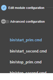 Image de la console web SafeKit
Éditer le script start_prim du module miroir avec l'assistant de configuration du module